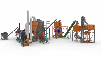 Linie granulare ingrasamant organic 500 - 900 kg/ora matrita inelara linie granulare gunoi de grajd sau digestat3