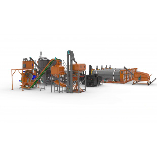 linie procesare gunoi grajd 10-12 t zi - granule ingrasamant organic 500-600 kg h2