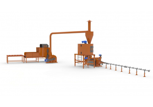 Linie brichetare rapita-paie producere brichete 400-600 kg/ora