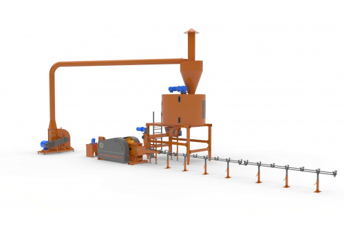 Linie brichetare rapita-paie producere brichete 400-600 kg/ora low-cost