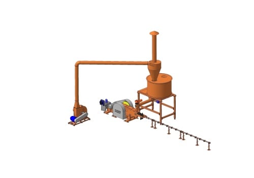 Linie brichetare rapita-paie producere brichete 400-600 kg/ora low-cost