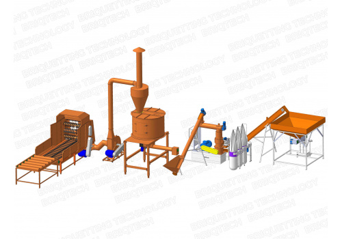 Linie Productie Peleti 350 - 500 Kg/Ora Matrita plana