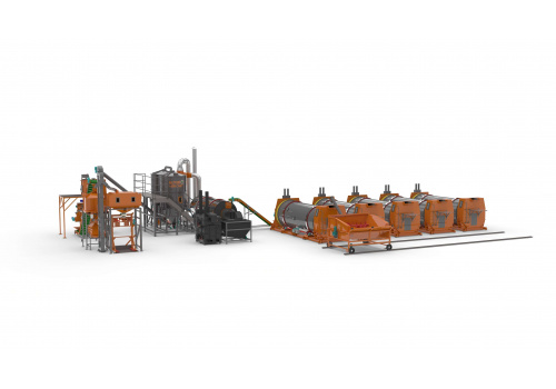 linie procesare gunoi grajd 10-12 t zi - granule ingrasamant organic 500-600 kg h