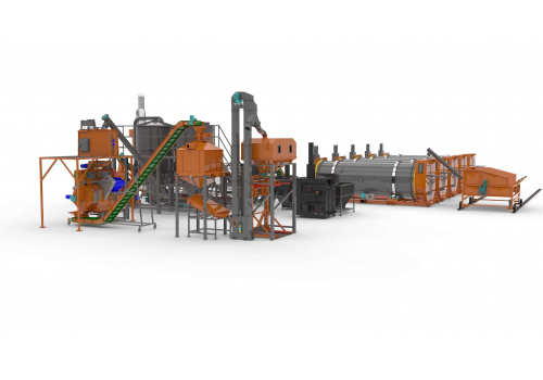 linie procesare gunoi grajd 10-12 t zi - granule ingrasamant organic 500-600 kg h2