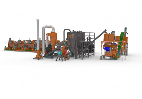 linie procesare gunoi grajd 10-12 t zi - granule ingrasamant organic 500-600 kg h3